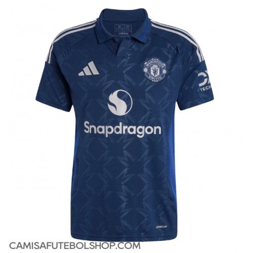 Camisa de time de futebol Manchester United Replicas 2º Equipamento 2024-25 Manga Curta